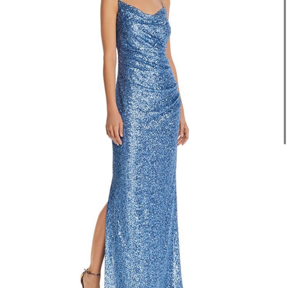 Laundry by Shelli Segal Blue Sequence Dress